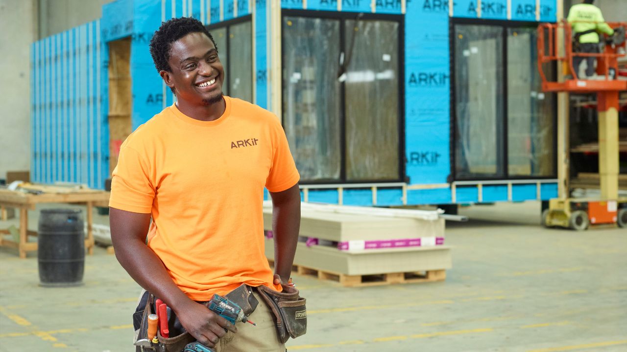 Young tradesman on a worksite